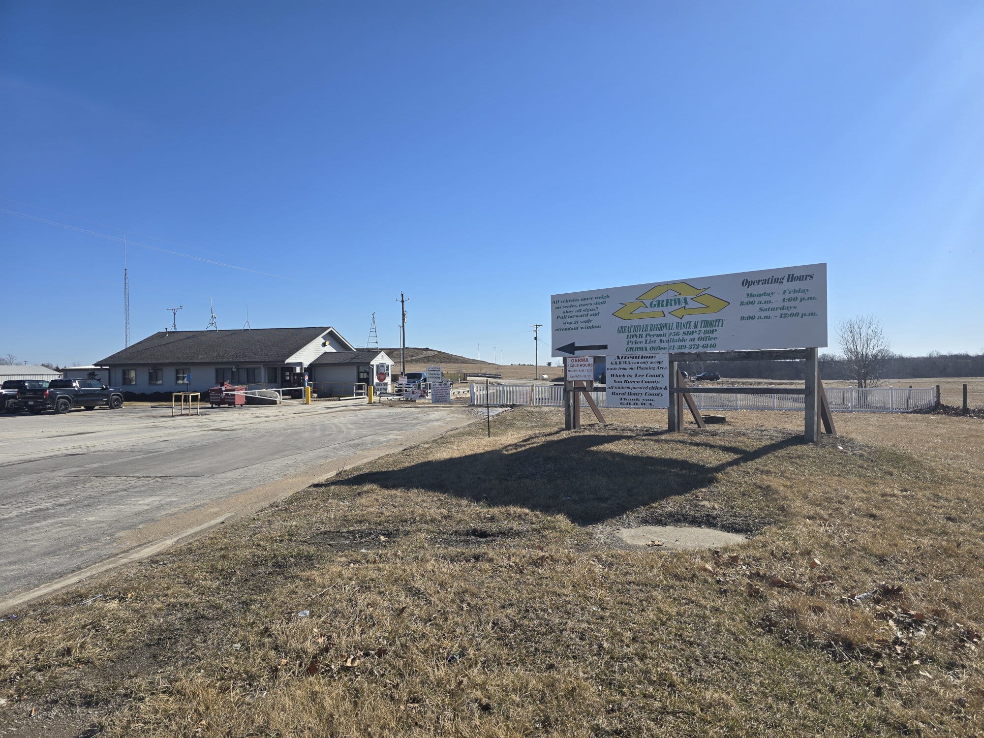 Great River Regional Waste Authority Landfill sign