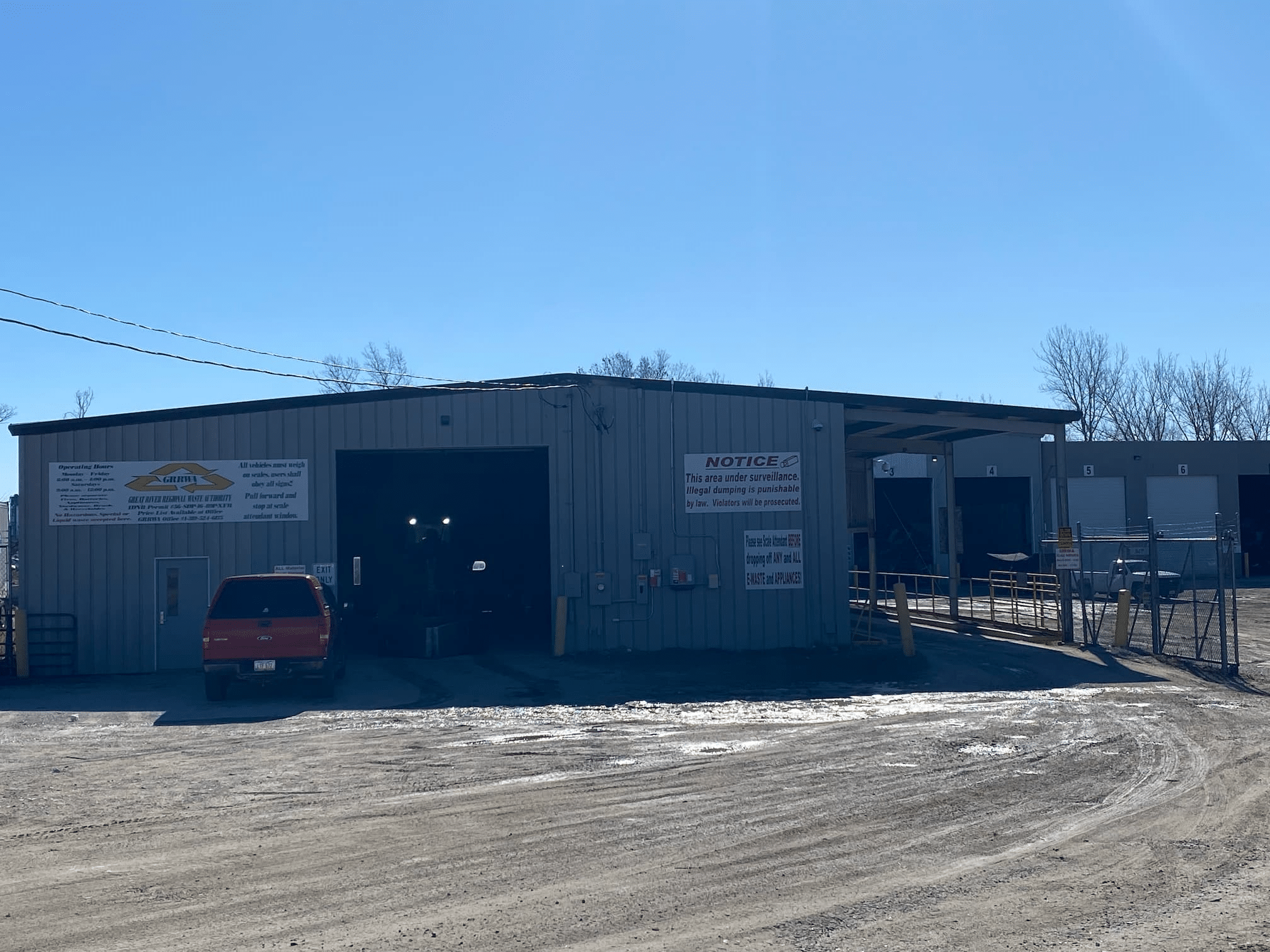 Transfer station for recycling