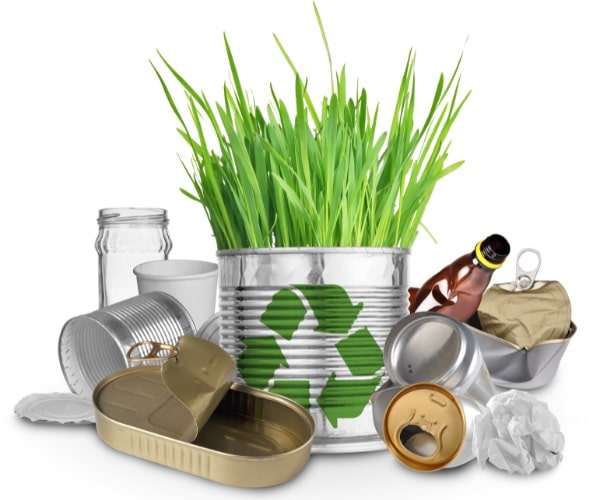 Recycling image to recycle cans bottles